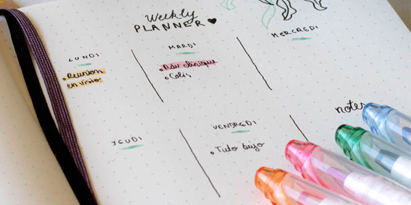 tuto weekly planner uni ball propus window